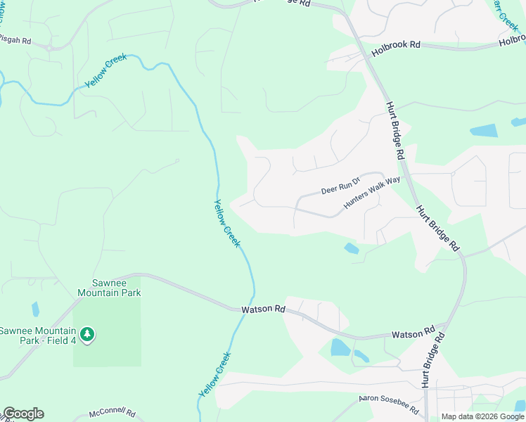 map of restaurants, bars, coffee shops, grocery stores, and more near 4275 Hunters Walk Way in Cumming