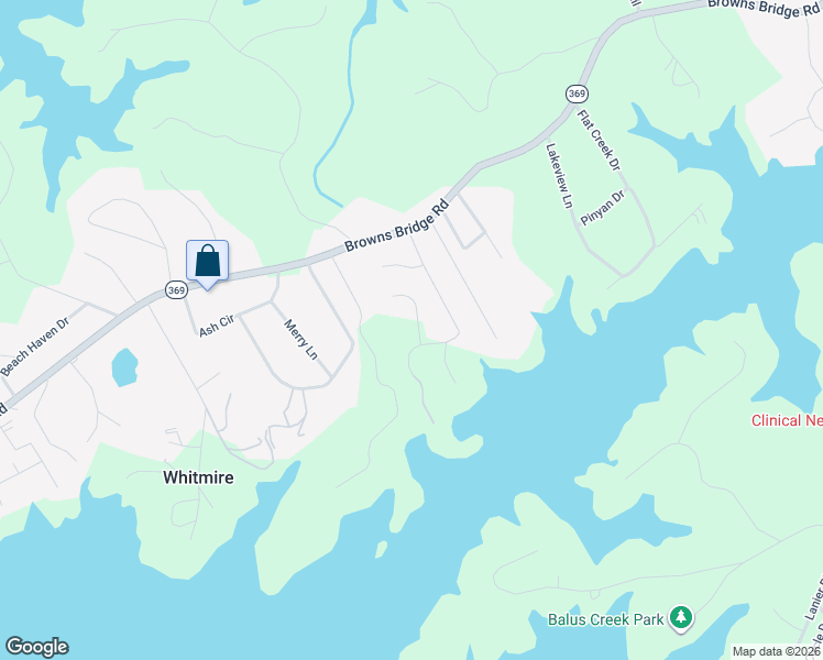 map of restaurants, bars, coffee shops, grocery stores, and more near 4874 Serene Shores Drive in Gainesville