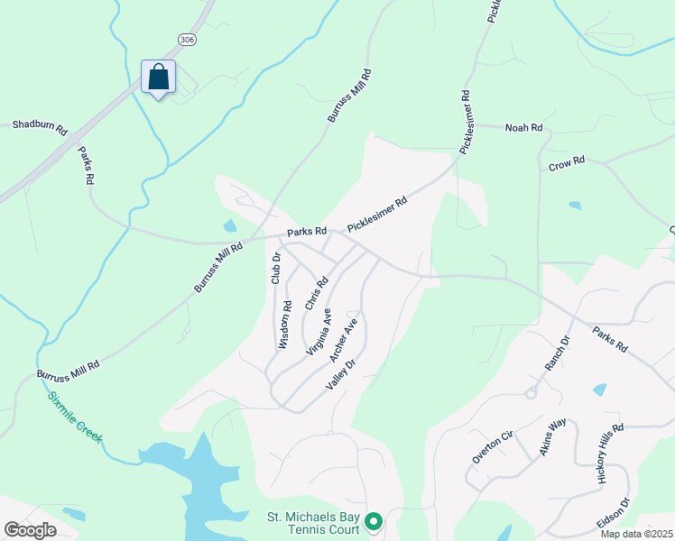 map of restaurants, bars, coffee shops, grocery stores, and more near 5005 Chris Road in Cumming
