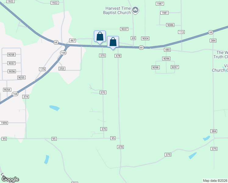 map of restaurants, bars, coffee shops, grocery stores, and more near 380 County Road 478 in Crossville