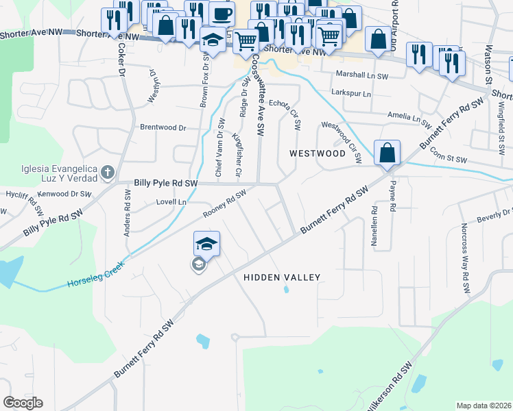 map of restaurants, bars, coffee shops, grocery stores, and more near 17 Betty Kay Avenue in Rome