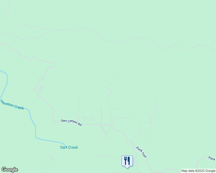 map of restaurants, bars, coffee shops, grocery stores, and more near 535 North Dart Canyon Road in Crestline