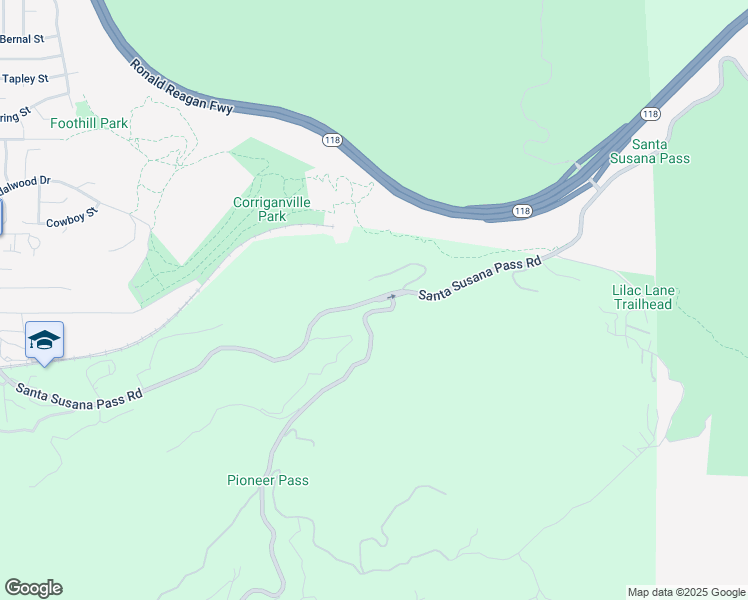 map of restaurants, bars, coffee shops, grocery stores, and more near Santa Susana Pass Road in Simi Valley