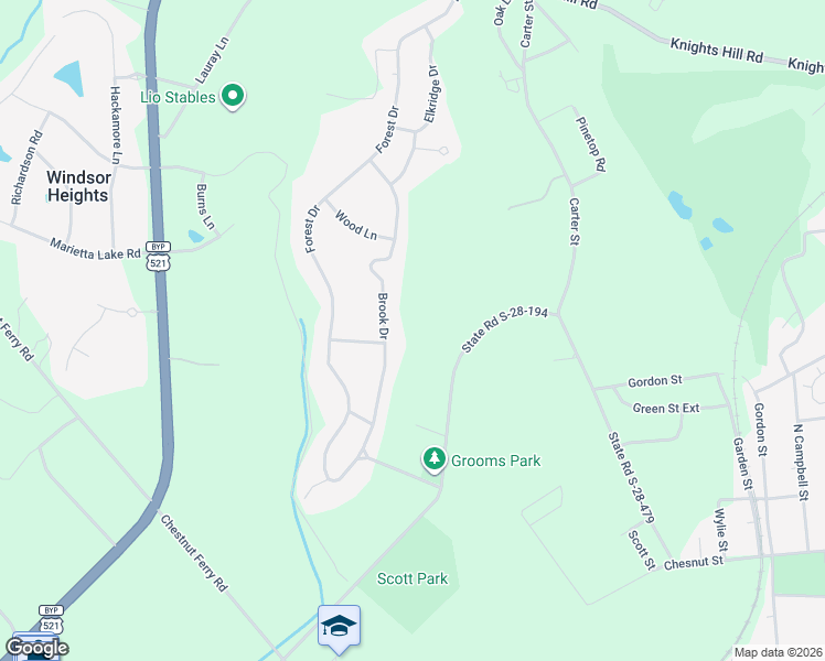 map of restaurants, bars, coffee shops, grocery stores, and more near 1830 Brook Drive in Camden