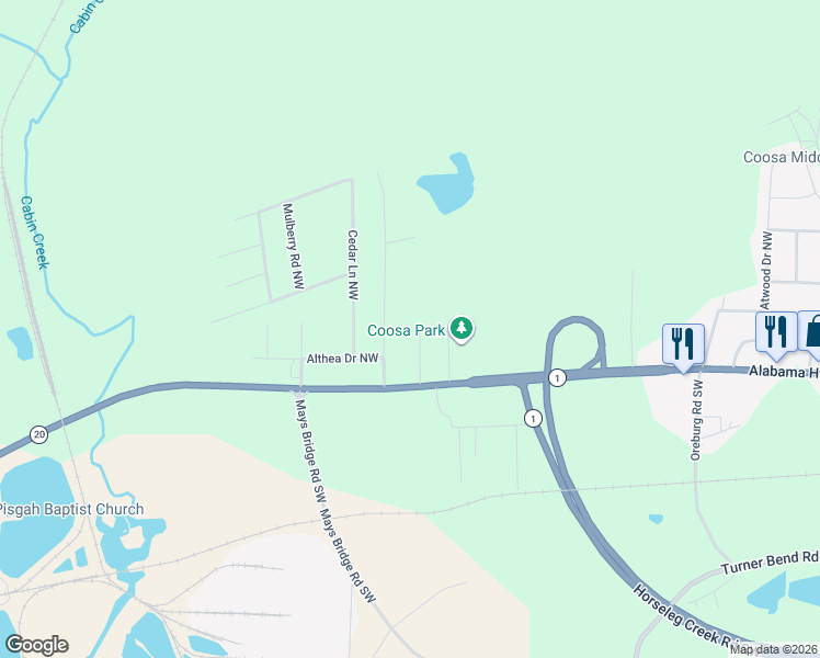 map of restaurants, bars, coffee shops, grocery stores, and more near 73 Brownlow Drive Northwest in Rome