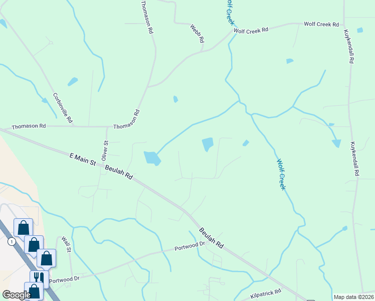 map of restaurants, bars, coffee shops, grocery stores, and more near 50 Mitchem Lane in Albertville