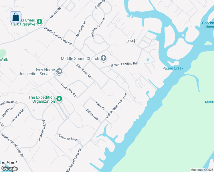 map of restaurants, bars, coffee shops, grocery stores, and more near 7211 Gregory Thorpe Lane in Wilmington