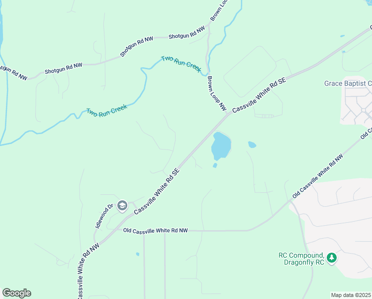 map of restaurants, bars, coffee shops, grocery stores, and more near Cass White Road Northwest in Cartersville