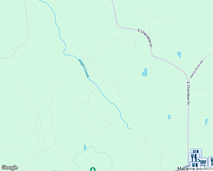 map of restaurants, bars, coffee shops, grocery stores, and more near 201 Saddlehorn Trail in Ball Ground