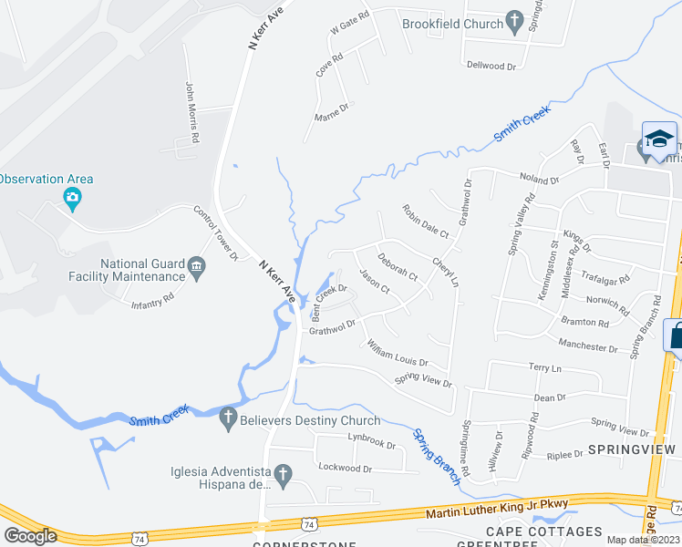 map of restaurants, bars, coffee shops, grocery stores, and more near 908 Honeywood Drive in Wilmington