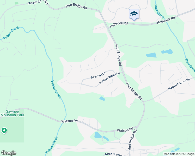 map of restaurants, bars, coffee shops, grocery stores, and more near 3970 Deer Run Drive in Cumming