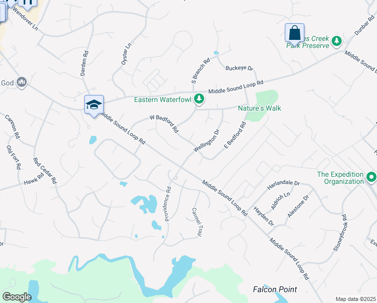 map of restaurants, bars, coffee shops, grocery stores, and more near 117 Wellington Drive in Wilmington