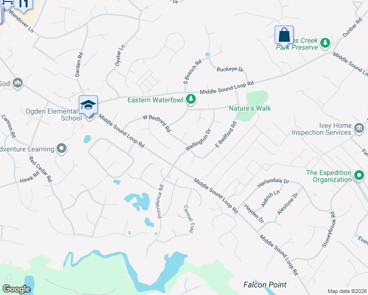 map of restaurants, bars, coffee shops, grocery stores, and more near 102 West Bedford Road in Wilmington