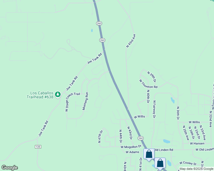 map of restaurants, bars, coffee shops, grocery stores, and more near 4530 West Tatanka Loop in Show Low