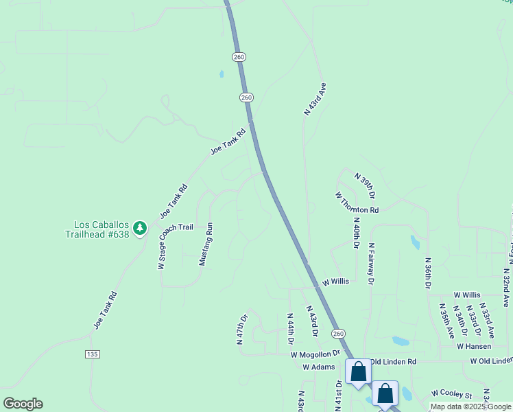 map of restaurants, bars, coffee shops, grocery stores, and more near 4530 West Tatanka Loop in Show Low