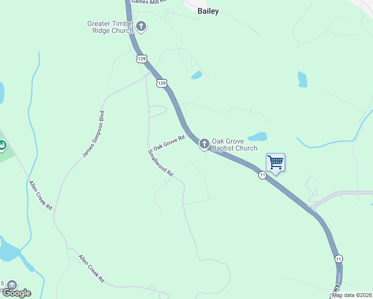 map of restaurants, bars, coffee shops, grocery stores, and more near 2404 Athens Highway in Gainesville