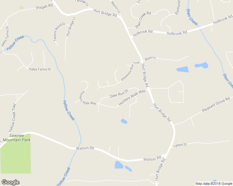 map of restaurants, bars, coffee shops, grocery stores, and more near 3970 Deer Run Drive in Cumming
