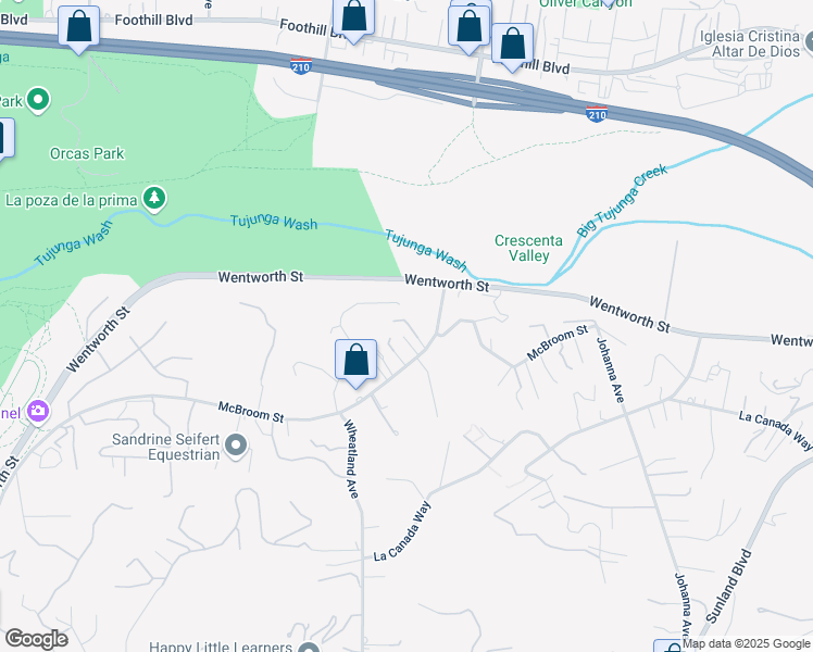 map of restaurants, bars, coffee shops, grocery stores, and more near 10321 McBroom Street in Los Angeles