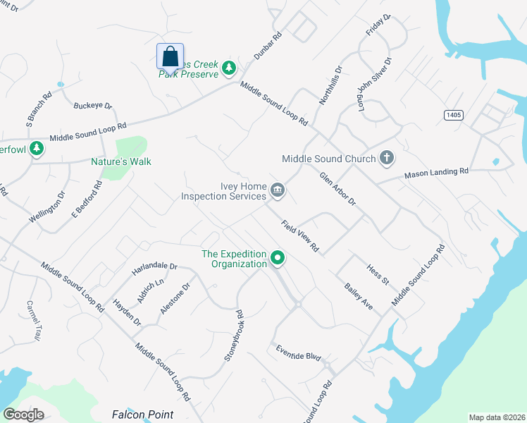 map of restaurants, bars, coffee shops, grocery stores, and more near 1516 Field View Road in Wilmington