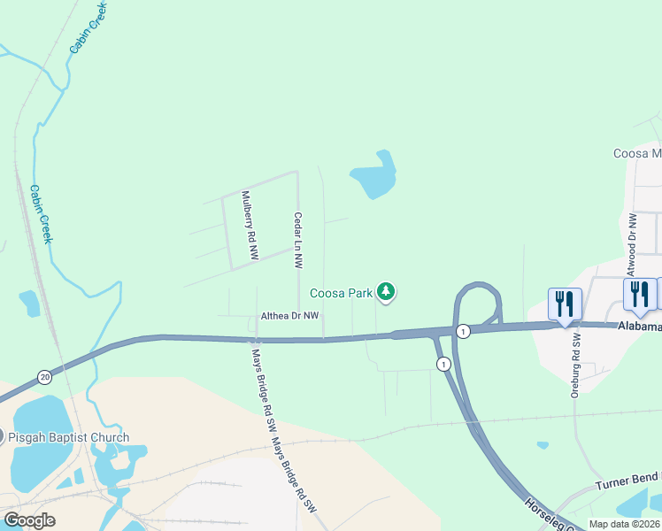 map of restaurants, bars, coffee shops, grocery stores, and more near 14 Martin Road Northwest in Rome