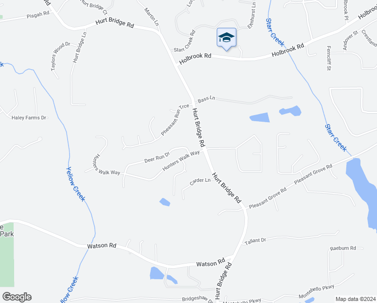 map of restaurants, bars, coffee shops, grocery stores, and more near 3810 Deer Run Drive in Cumming
