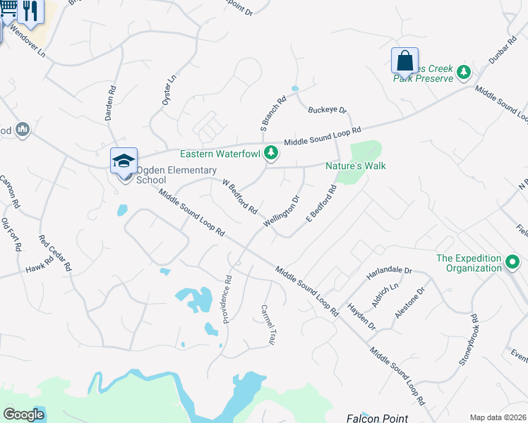 map of restaurants, bars, coffee shops, grocery stores, and more near 102 West Bedford Road in Wilmington