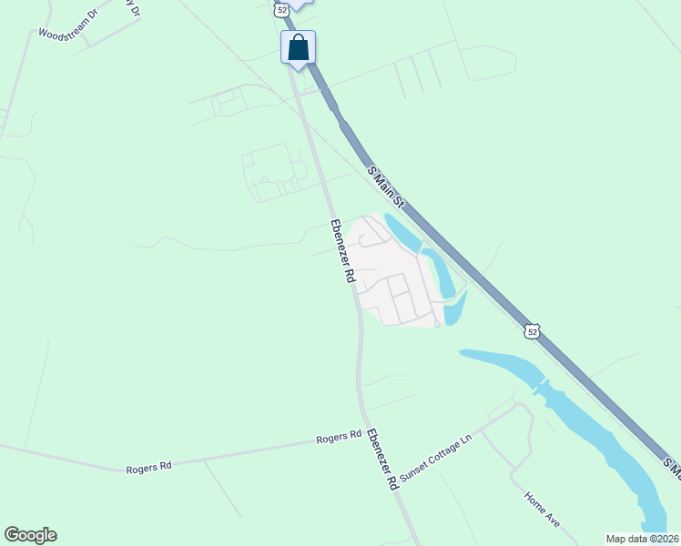 map of restaurants, bars, coffee shops, grocery stores, and more near 1528 Ebenezer Road in Darlington