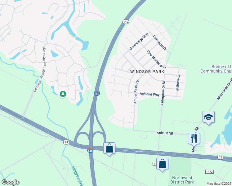 map of restaurants, bars, coffee shops, grocery stores, and more near 1756 Pepperwood Way in Leland