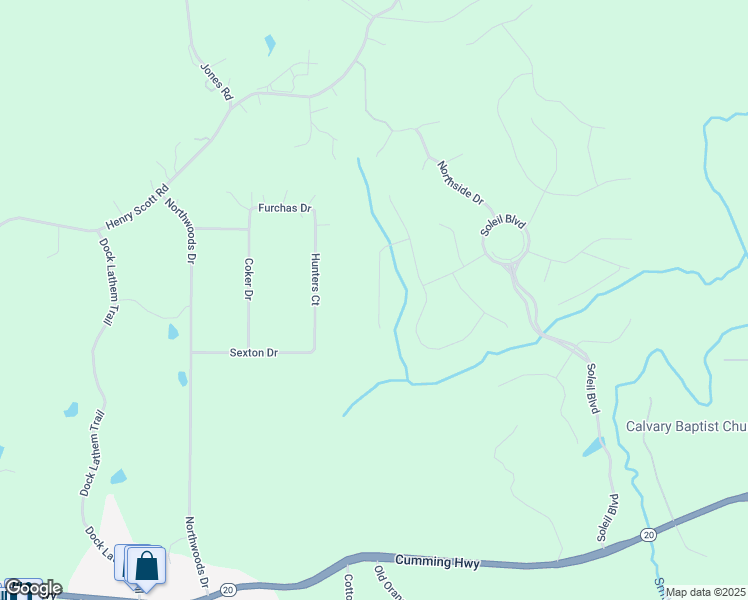 map of restaurants, bars, coffee shops, grocery stores, and more near 640 Southland Pass in Canton