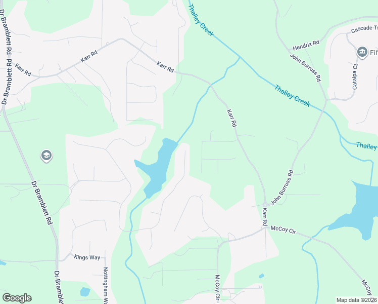 map of restaurants, bars, coffee shops, grocery stores, and more near 5105 Karr Road in Cumming