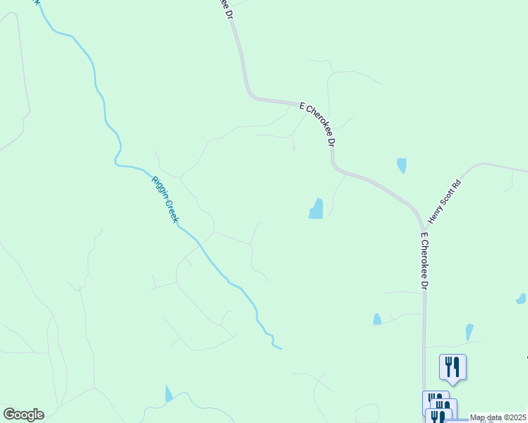 map of restaurants, bars, coffee shops, grocery stores, and more near 307 Old Lantern Way in Ball Ground