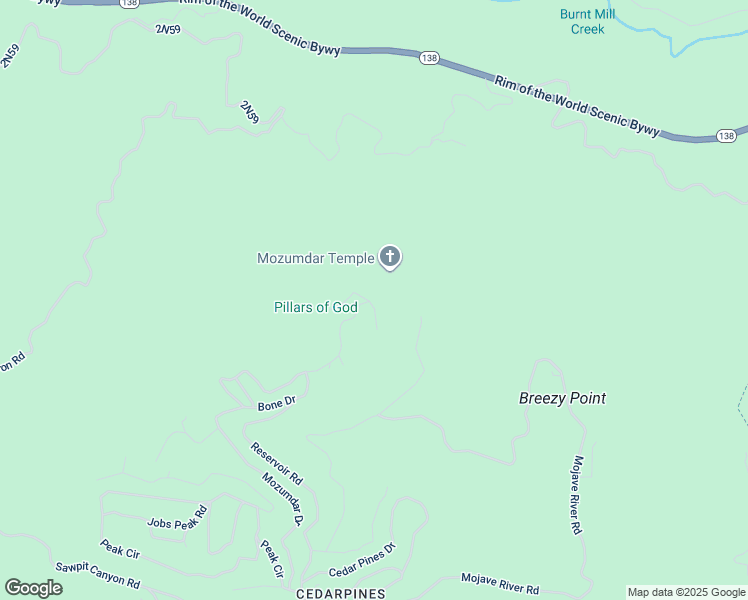 map of restaurants, bars, coffee shops, grocery stores, and more near 865 Mozumdar Drive in Crestline