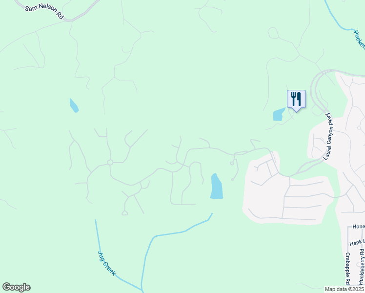 map of restaurants, bars, coffee shops, grocery stores, and more near 110 Mountain Laurel Court in Canton