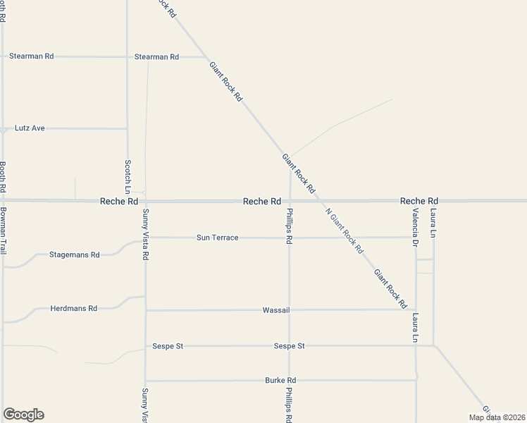 map of restaurants, bars, coffee shops, grocery stores, and more near 61241 Reche Road in Landers