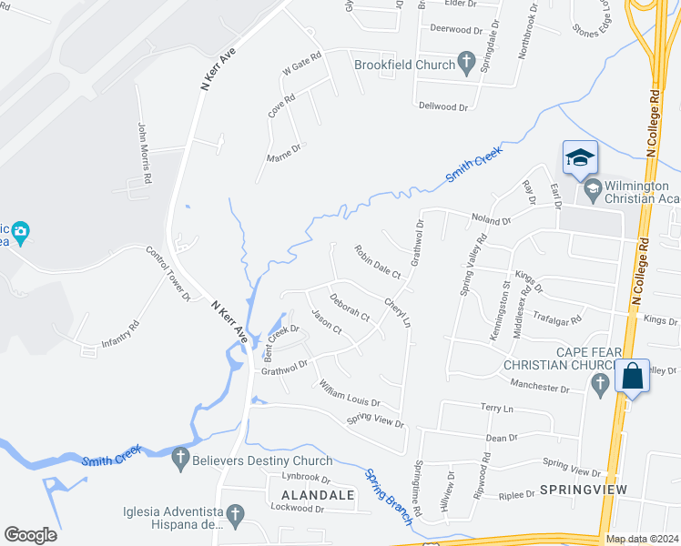 map of restaurants, bars, coffee shops, grocery stores, and more near 4333 Reed Court in Wilmington