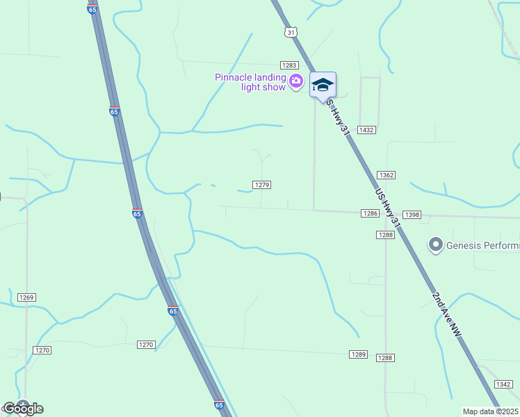 map of restaurants, bars, coffee shops, grocery stores, and more near 644 County Road 1286 in Vinemont