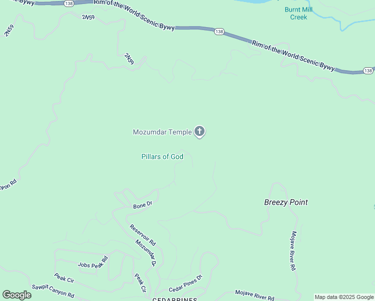 map of restaurants, bars, coffee shops, grocery stores, and more near 865 Mozumdar Drive in Crestline