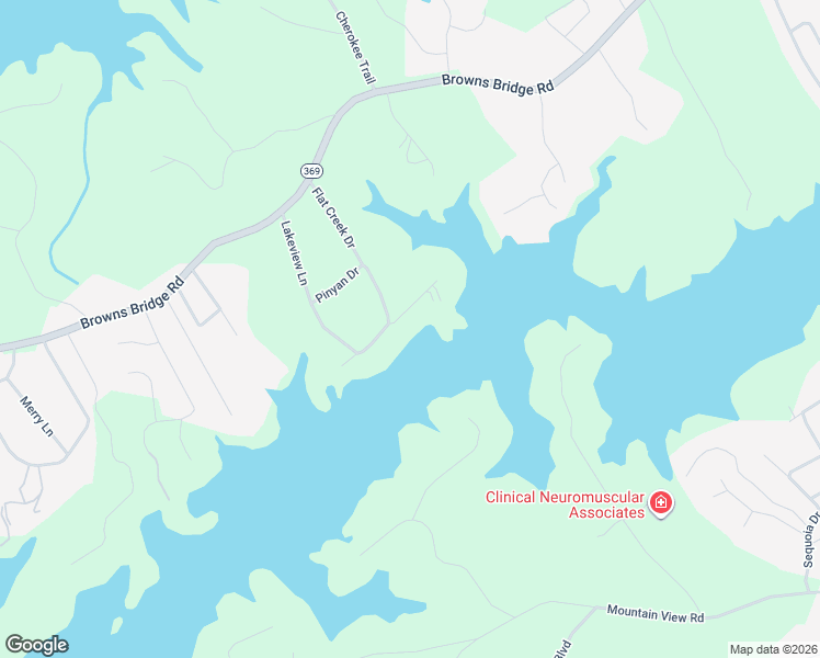 map of restaurants, bars, coffee shops, grocery stores, and more near 4606 Lakeview Lane in Gainesville