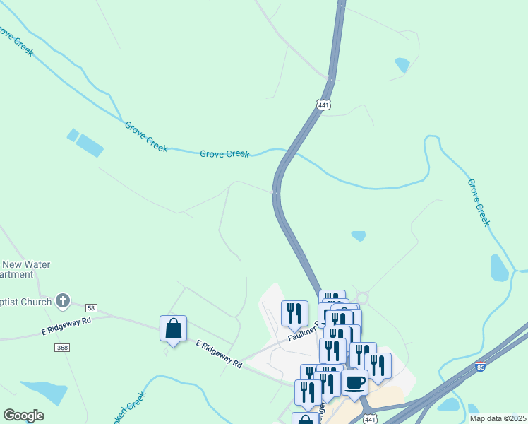 map of restaurants, bars, coffee shops, grocery stores, and more near 30220 U.S. 441 in Commerce