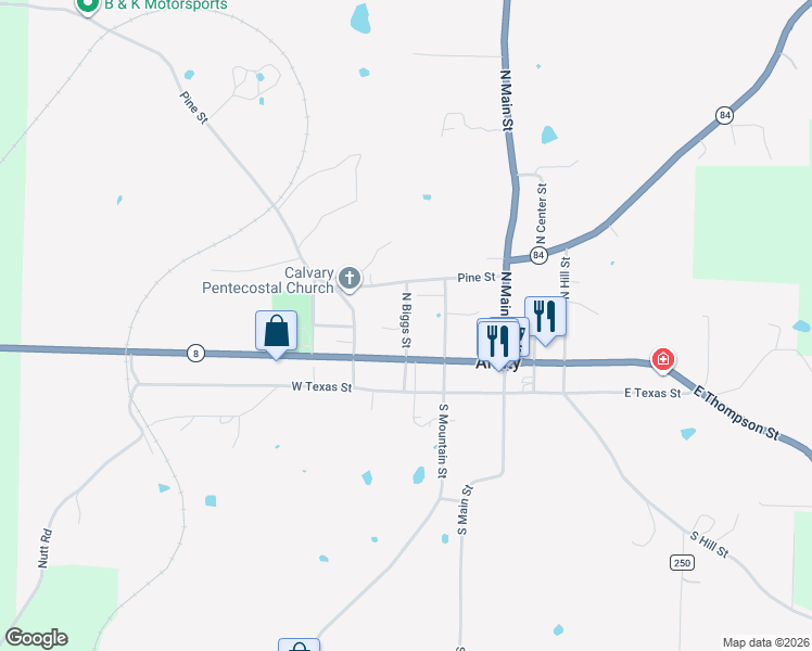 map of restaurants, bars, coffee shops, grocery stores, and more near 301 Elm Street in Amity