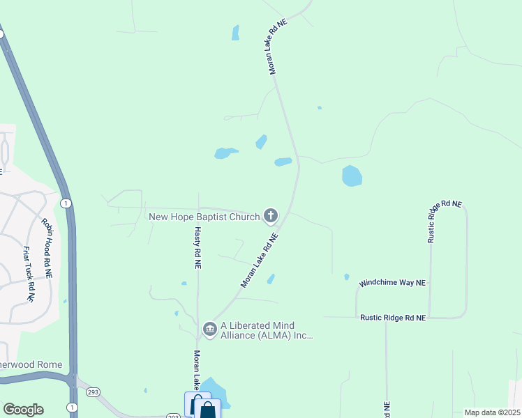 map of restaurants, bars, coffee shops, grocery stores, and more near 355 Hasty Road Northeast in Rome