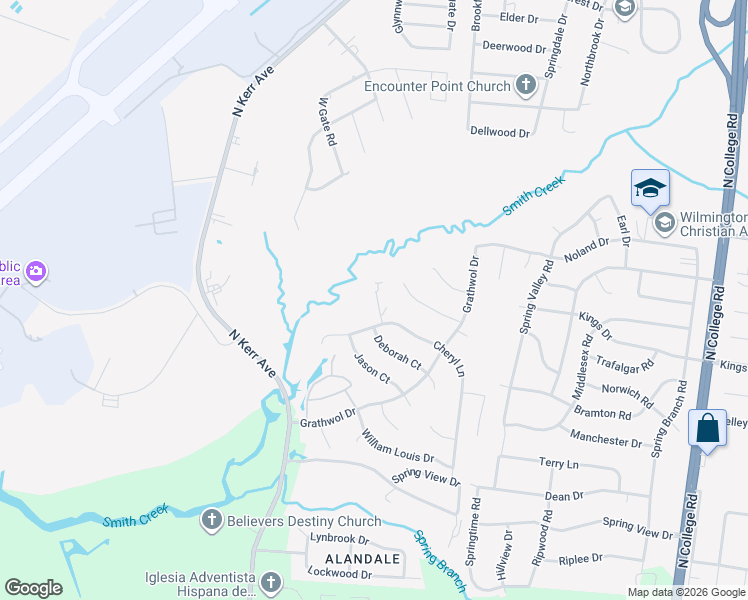 map of restaurants, bars, coffee shops, grocery stores, and more near 4322 Reed Court in Wilmington