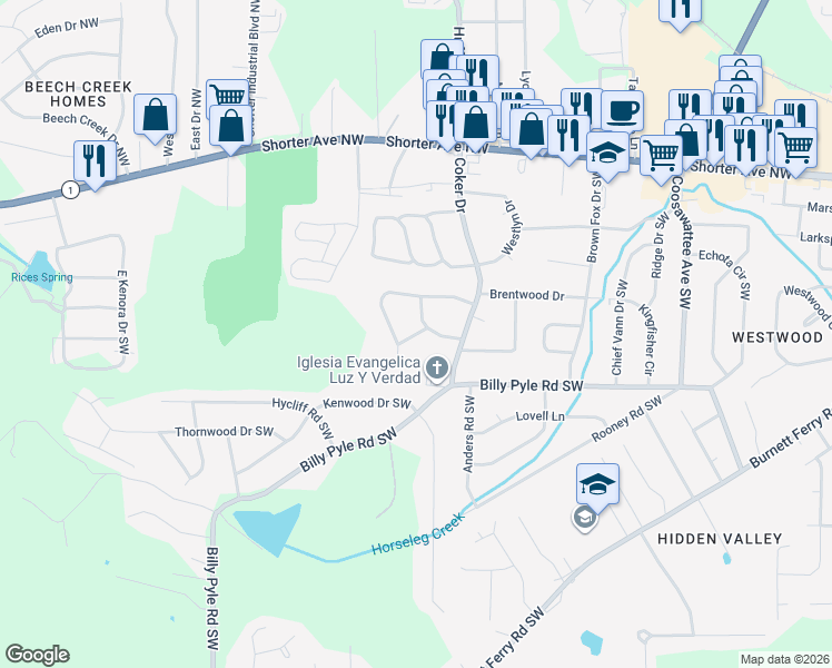 map of restaurants, bars, coffee shops, grocery stores, and more near 15 Ladonna Pl SW in Rome