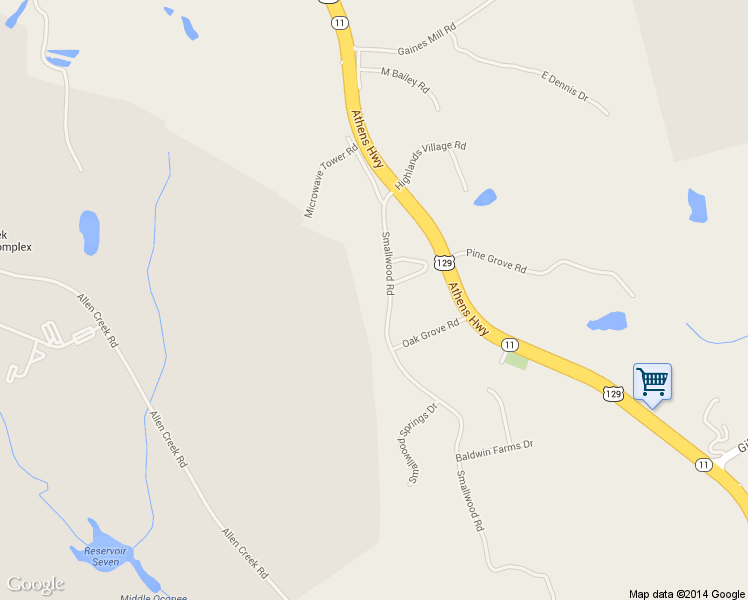 map of restaurants, bars, coffee shops, grocery stores, and more near 2250 Smallwood Rd in Gainesville