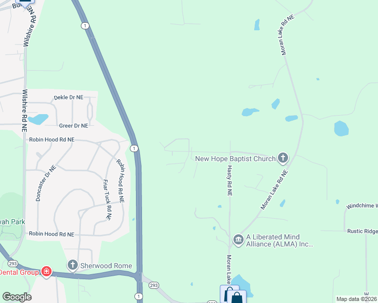 map of restaurants, bars, coffee shops, grocery stores, and more near 109 1/2 Lewis Boulevard Northeast in Rome