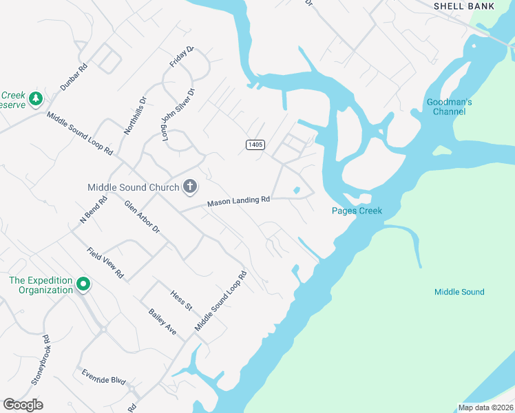 map of restaurants, bars, coffee shops, grocery stores, and more near 7420 Mason Landing Road in Wilmington