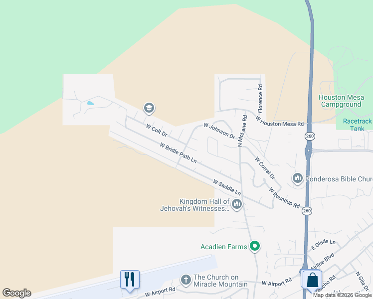 map of restaurants, bars, coffee shops, grocery stores, and more near 706 North Saddle Blanket Drive in Payson