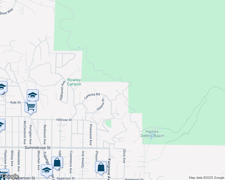 map of restaurants, bars, coffee shops, grocery stores, and more near 6820 Parsons Trail in Los Angeles