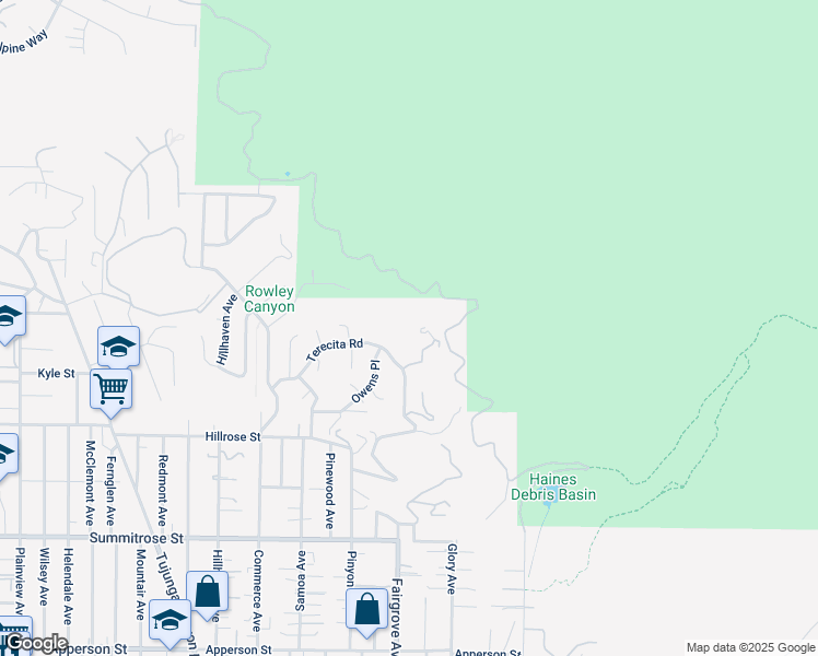 map of restaurants, bars, coffee shops, grocery stores, and more near 6820 Parsons Trail in Los Angeles