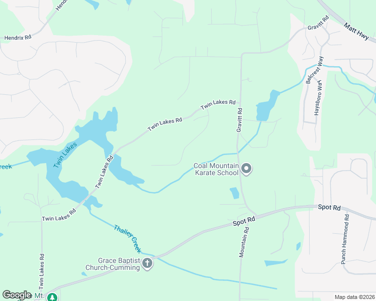 map of restaurants, bars, coffee shops, grocery stores, and more near 4035 Copper Leaf Lane in Cumming